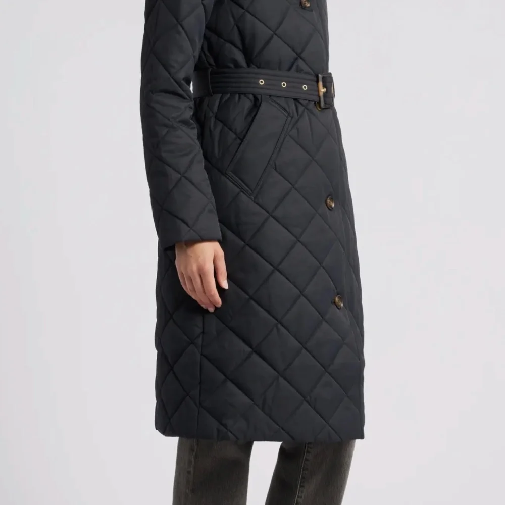 NWT BARBOUR Cordelia Quilted Longline Belted jacket - Picture 5 of 5